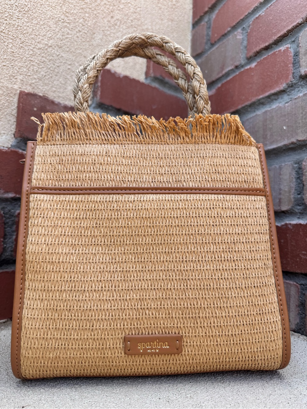 Spartina 449 🦞 Woven Straw Dune Lobster Satchel/Shoulder/Crossbody Bag - Picture 4 of 12